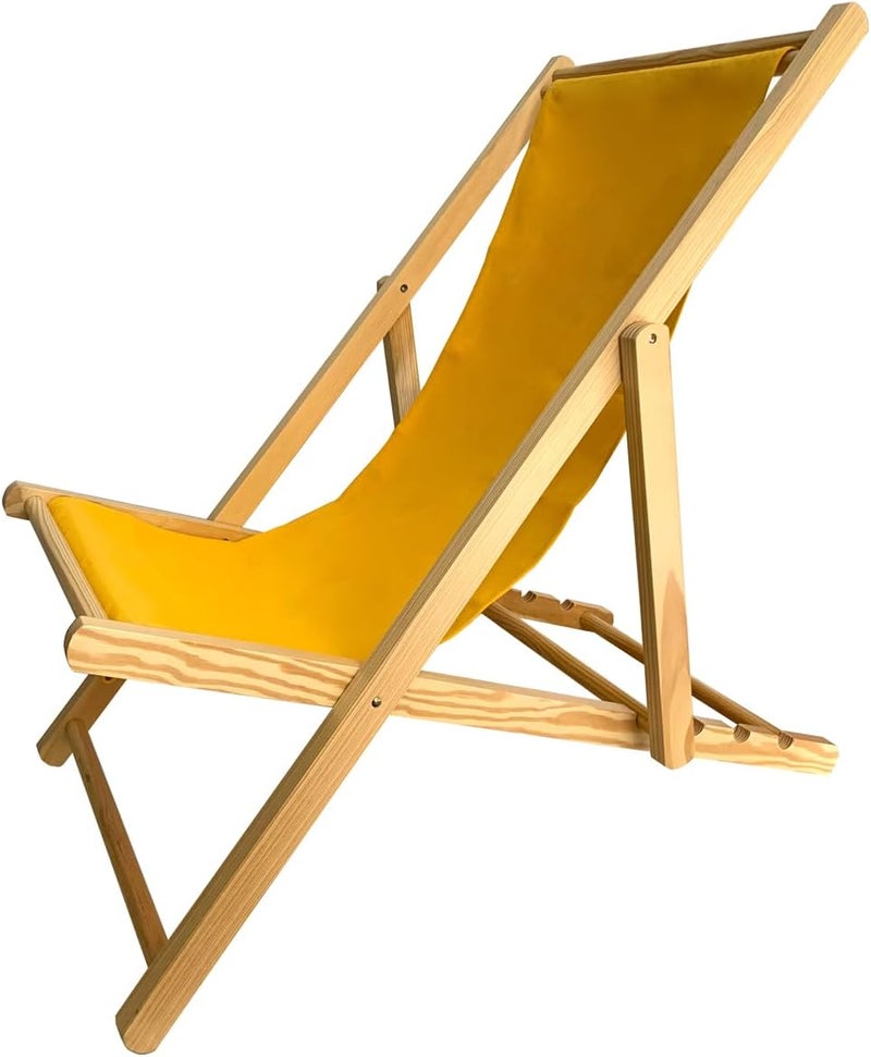 TBACW Patio Lounge Chair Replacement Canvas 47" L x 17" W - Beach Sling Chair Fabric, Indoor Outdoor Use - No Wooden Frame (Yellow) - Image 5